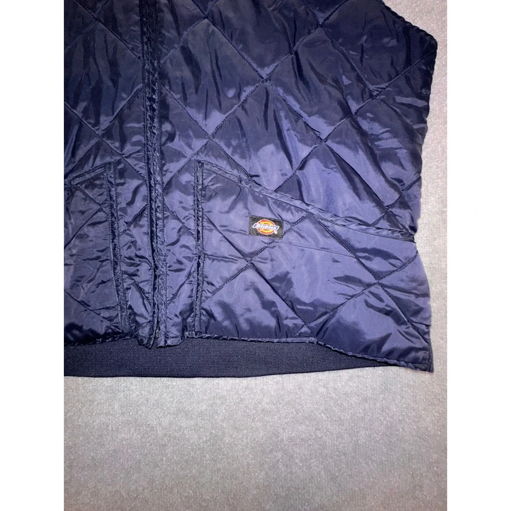 Dickies Mens Diamond Quilted Nylon Vest Water Repellent Workwear Blue TE242